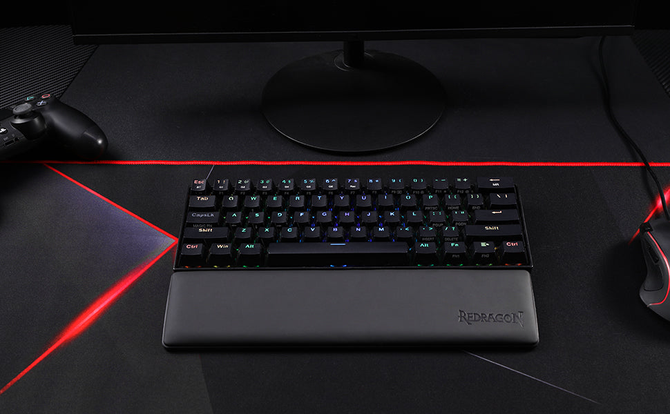 Redragon® Ergonomic Gaming Wrist Rest – Memory Foam & Anti-Slip Rubber Base