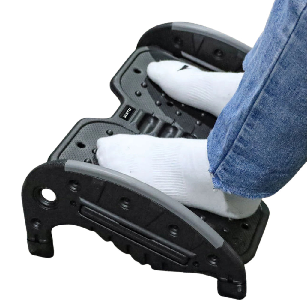 Office Foot Rest Under Desk with Massage Beads & Adjustable Height