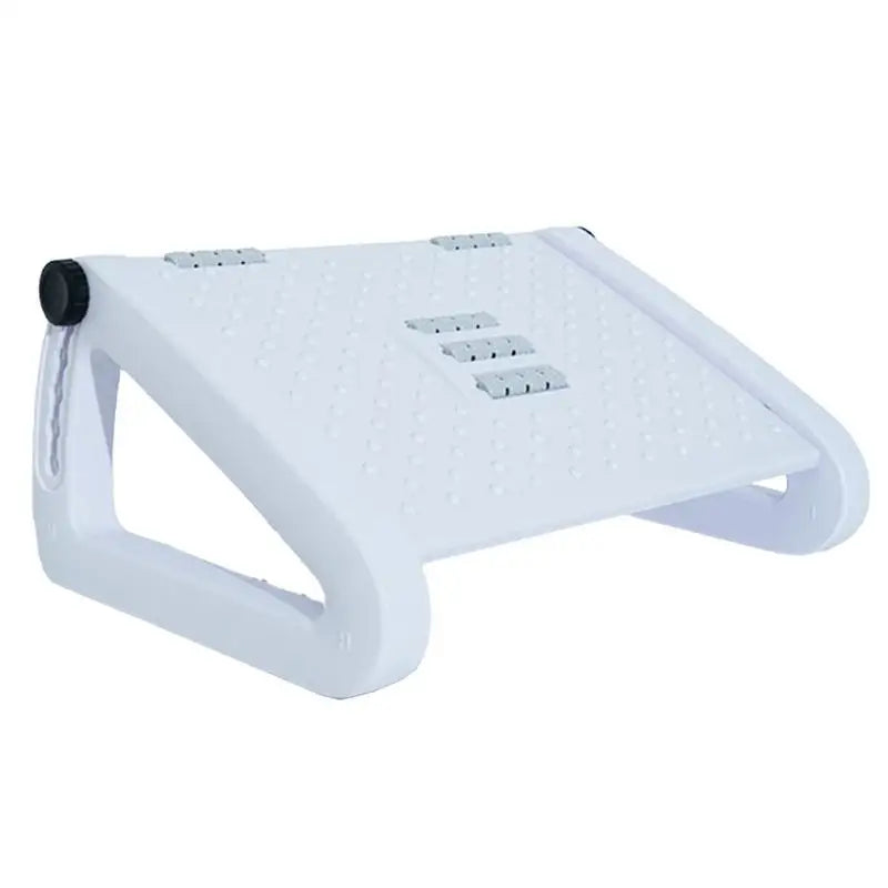 Adjustable Ergonomic Foot Rest with Massage Rollers & 6 Height Settings