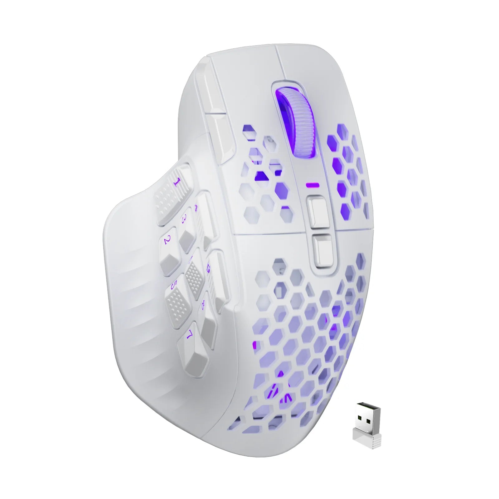SOLAKAKA SM809 Pro Wireless MMO Gaming Mouse – 16 Programmable Buttons | 24,000 DPI | Tri-Mode Wireless