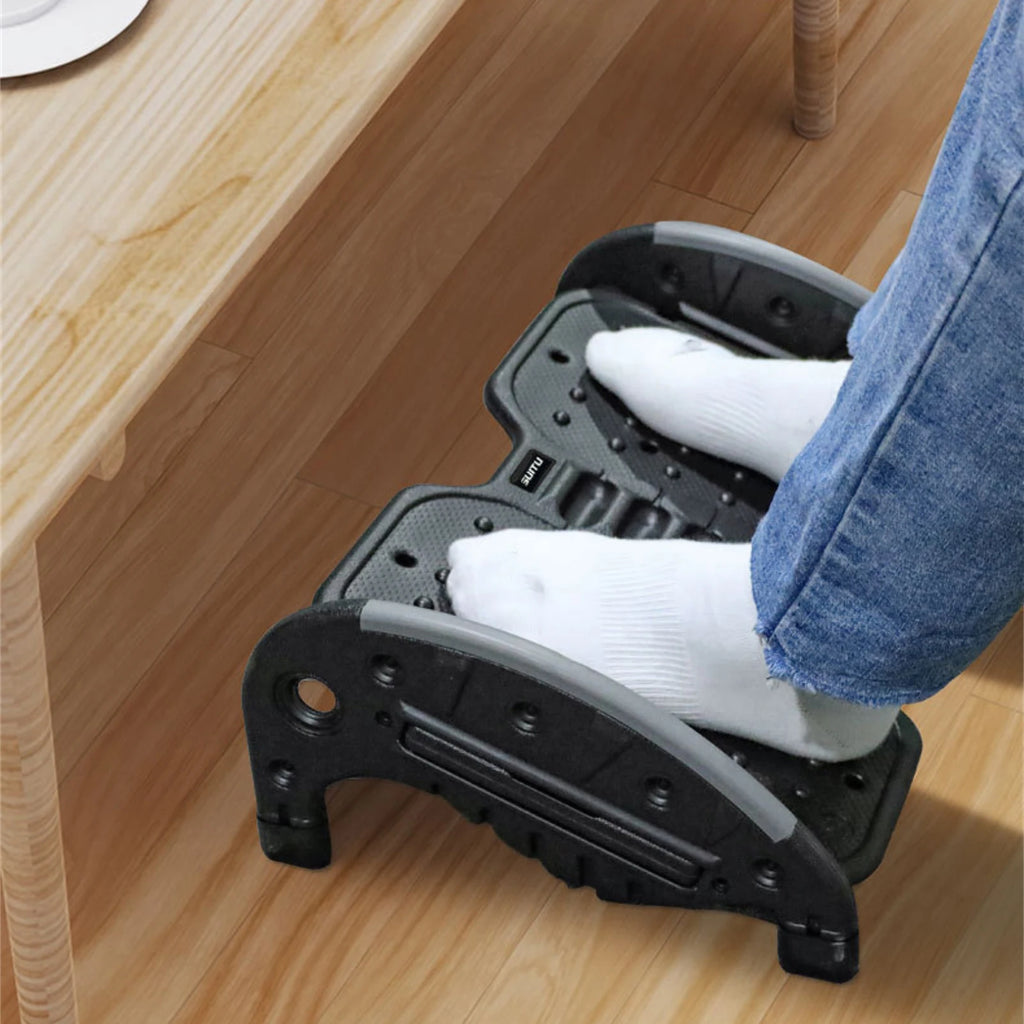 Office Foot Rest Under Desk with Massage Beads & Adjustable Height