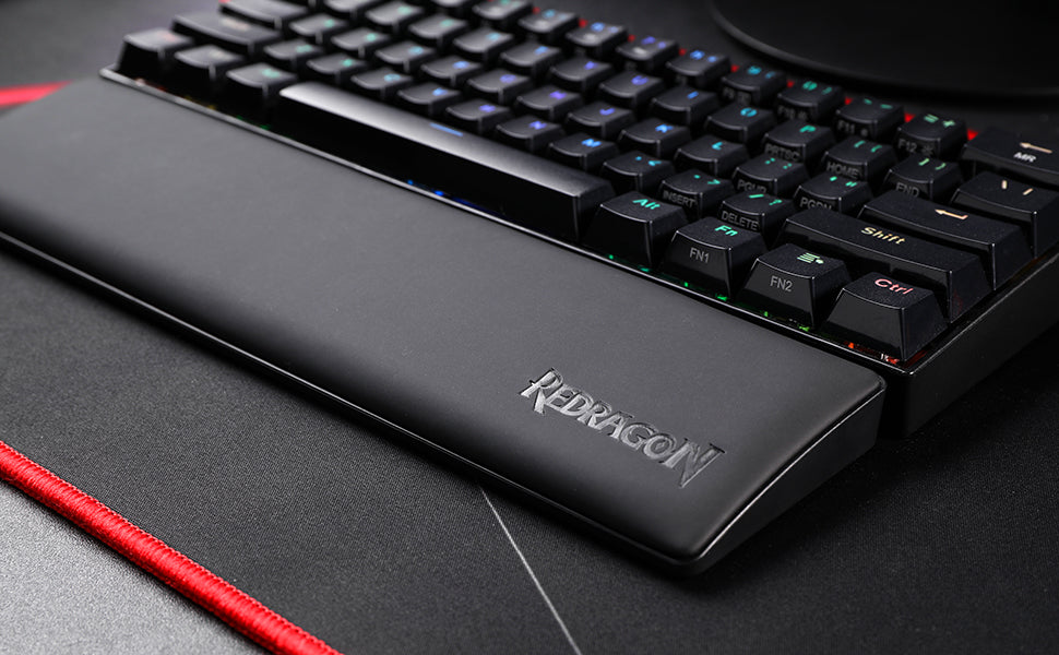 Redragon® Ergonomic Gaming Wrist Rest – Memory Foam & Anti-Slip Rubber Base